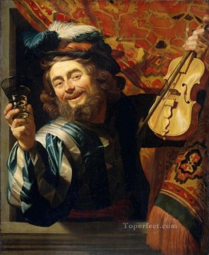 El violinista nocturno a la luz de las velas Gerard van Honthorst Pinturas al óleo